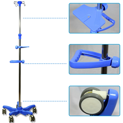 Portaflebo da terra in acciaio inox